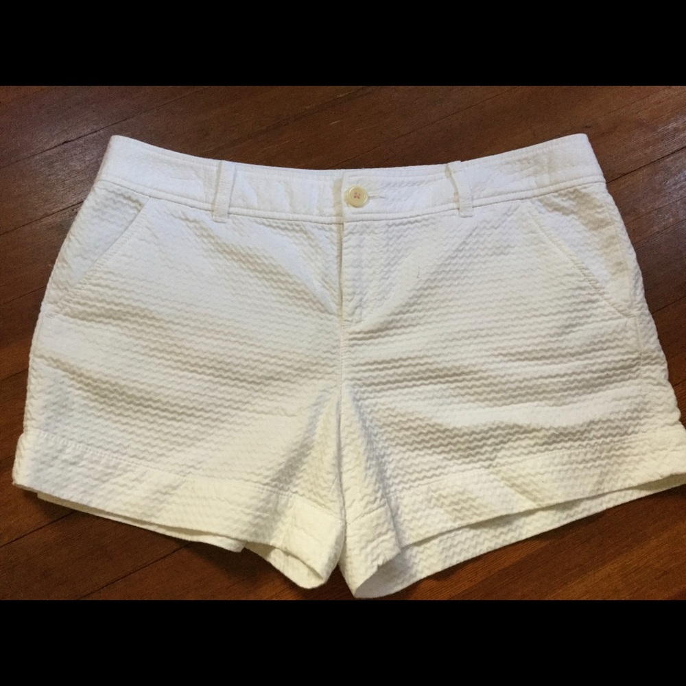 Lilly Pulitzer White Cotton Shorts Sz12